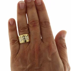 Bague en or jaune avec diamants de 0,58 ct