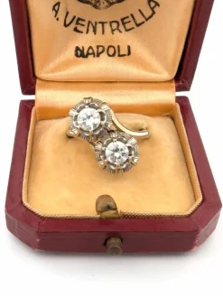 Bague en or jaune avec diamants