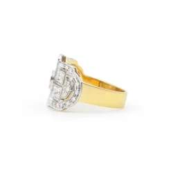 Bague en or jaune avec diamants de 0,93 carat