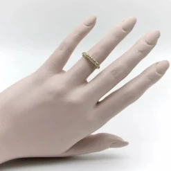 Bague en or jaune avec diamant taille européenne ancienne