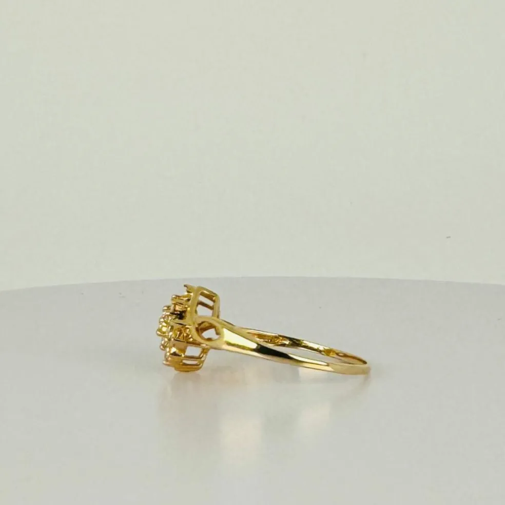 Bague en or jaune avec diamants