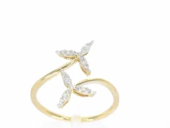 Bague en or jaune avec diamants