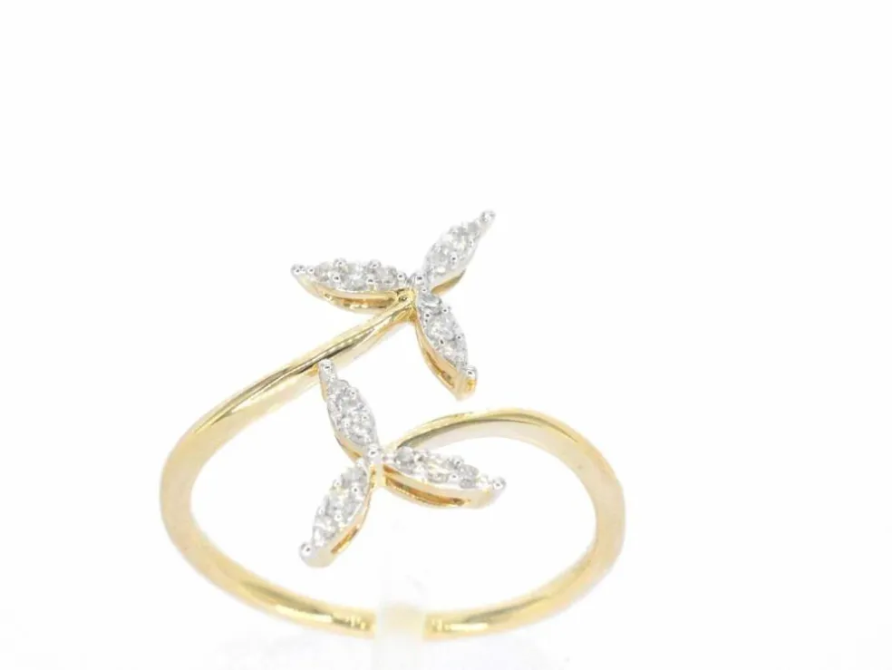 Bague en or jaune avec diamants