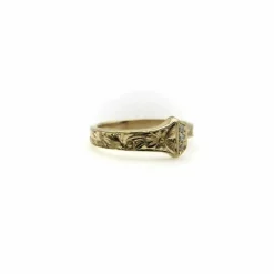 Bague en or jaune avec diamants