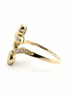 Bague en or jaune avec diamants
