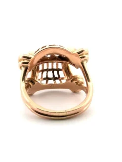 Bague en or jaune avec diamants