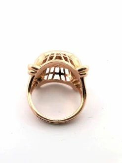 Bague en or jaune avec diamants