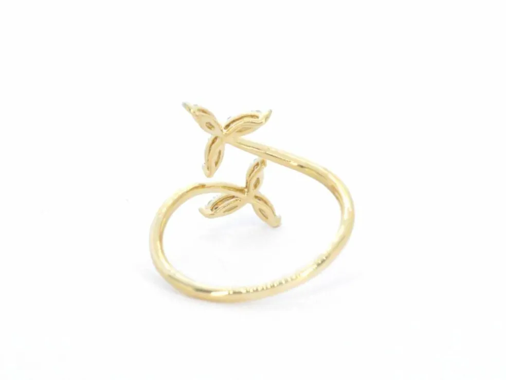 Bague en or jaune avec diamants