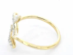 Bague en or jaune avec diamants