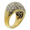 Bague en or jaune avec pavé de diamants