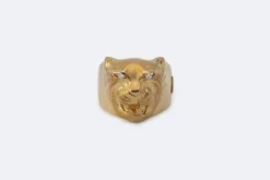 Bague en or jaune avec panthère et diamants