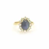 Bague en or jaune avec saphir et diamants