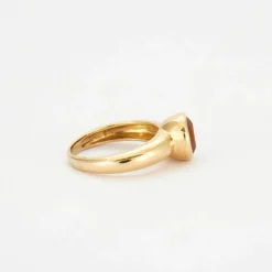 Bague en Or jaune, citrine