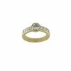 Bague en or jaune diamants certificat HRD