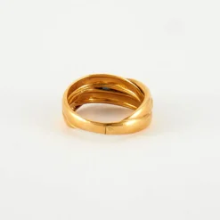 Bague en Or jaune, diamants & saphirs