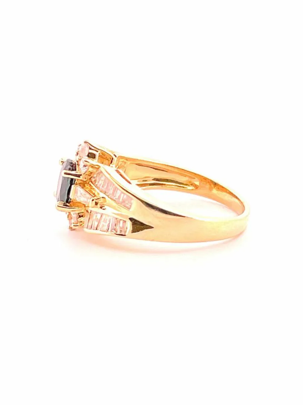Bague en Or jaune, Diamants & Saphir