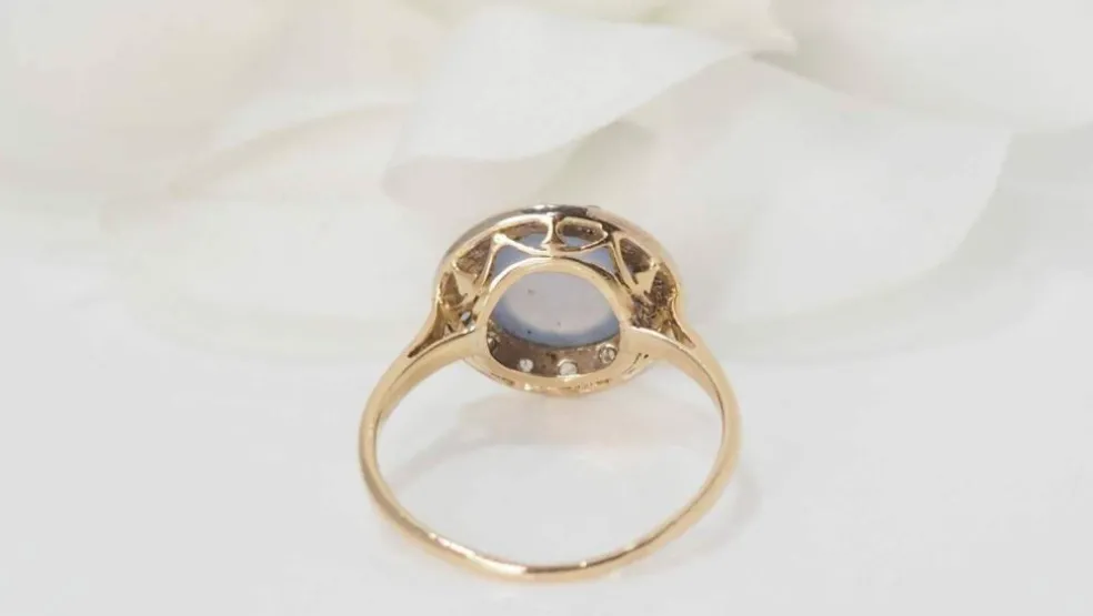 Bague en Or jaune, diamants