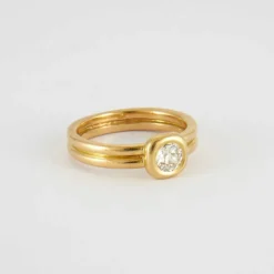 Bague en or Jaune, diamant