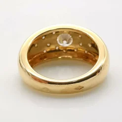 Bague en or jaune diamants