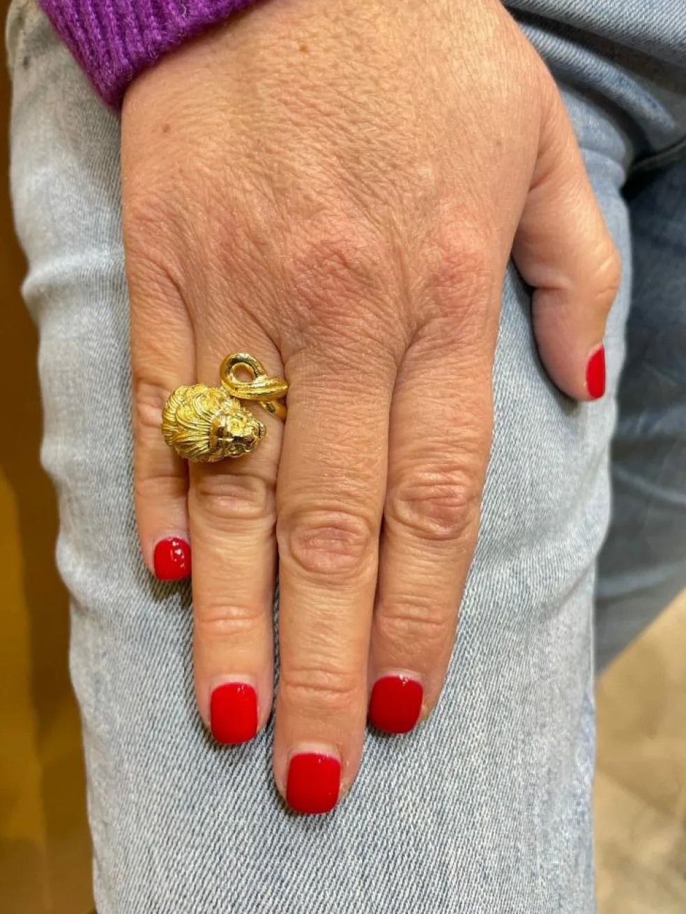Bague en or jaune Dragon
