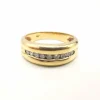 Bague en or jaune et 9 diamants