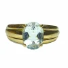 Bague en or jaune et aigue-marine