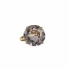 Bague en or jaune et amethyste naturelle