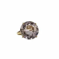 Bague en or jaune et amethyste naturelle