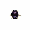 Bague en or jaune et amethyste