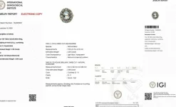 Bague en or jaune et argent , aigue-marine 2.25ct diamants certificat IGI