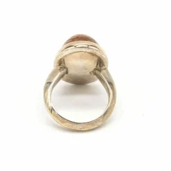 Bague en or jaune et argent avec quartz rutile