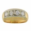 Bague en or jaune et blanc avec diamants de 0,74 ct