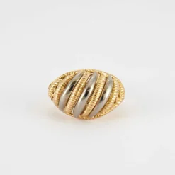 Bague en or jaune et blanc