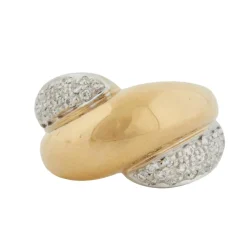 Bague en or jaune et blanc 18 cts