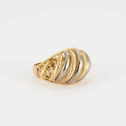 Bague en or jaune et blanc