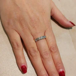Bague en or jaune et blanc avec diamants de 1,54 ct