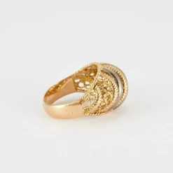 Bague en or jaune et blanc
