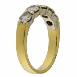 Bague en or jaune et blanc avec diamants de 1,54 ct