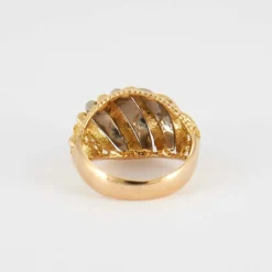 Bague en or jaune et blanc