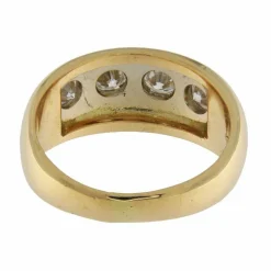 Bague en or jaune et blanc avec diamants de 0,74 ct