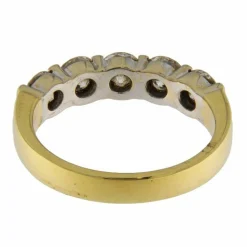Bague en or jaune et blanc avec diamants de 1,54 ct