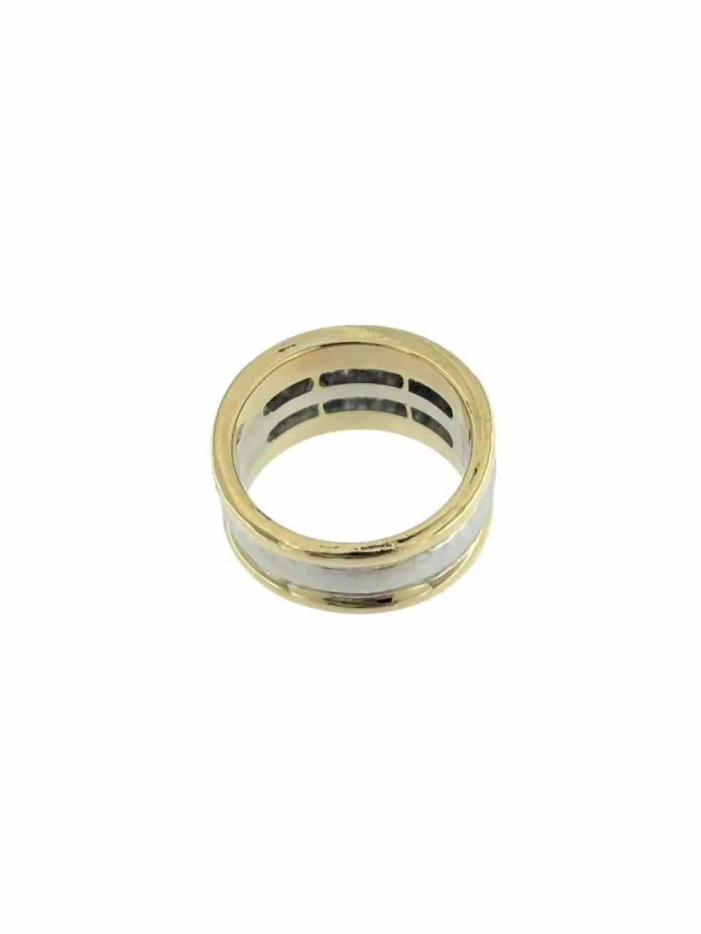 Bague en or jaune et blanc diamants certifiée HRD