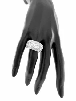 Bague en or jaune et blanc certifiée HRD avec diamants de 3,25 carats