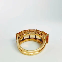Bague en or jaune et citrines