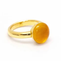 Bague en Or Jaune et Citrine