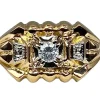 Bague en or jaune et diamants