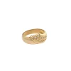 Bague en or jaune et diamants
