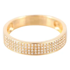 Bague en or jaune et diamants