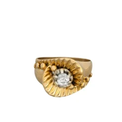 Bague en or jaune et diamant