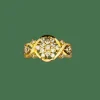 Bague en or jaune et diamants